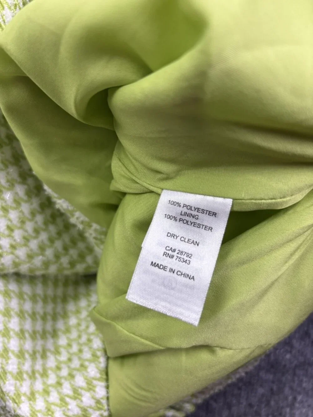 House Of Harlow 1960 Blazer Womens Small‎ Green Tweed Double Breasted Check
